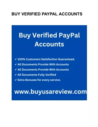 BUY VERIFIED PAYPAL ACCOUNTS