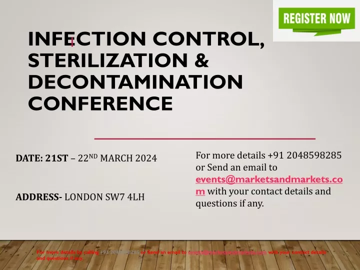 infection control sterilization decontamination conference