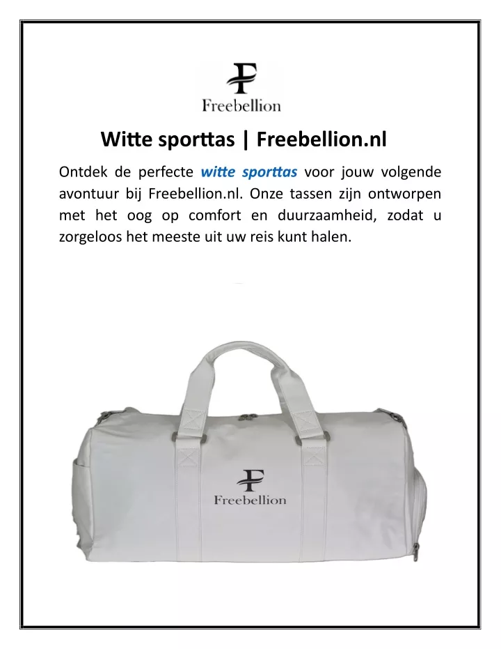 witte sporttas freebellion nl