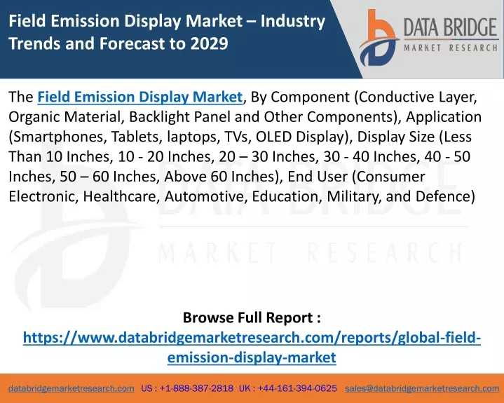 field emission display market industry trends