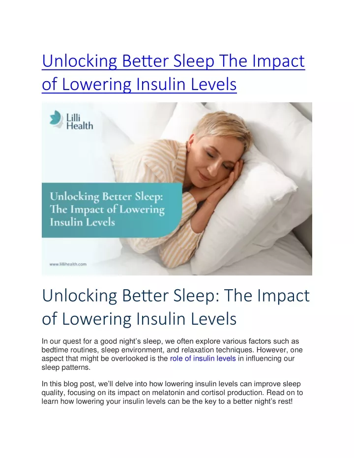unlocking better sleep the impact of lowering