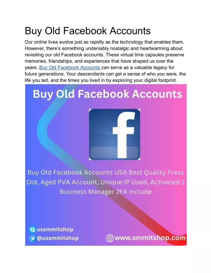 buy old facebook accounts