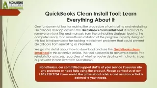 quickbooks clean install tool learn everything about it