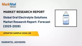 Global Oral Electrolyte Solutions Market Research Report: Forecast (2023-2028)