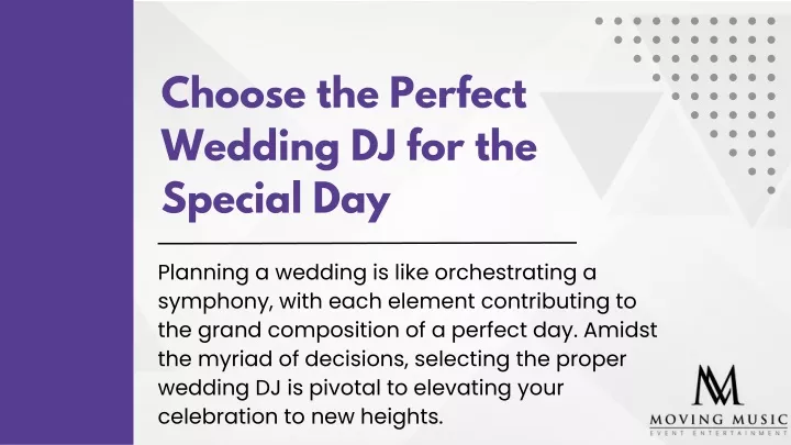 choose the perfect wedding dj for the special day