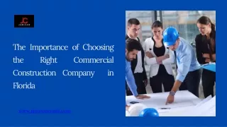 The Importance of Choosing the Right Commercial Construction Company in Florida