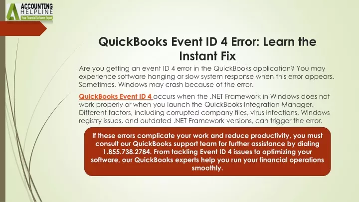 quickbooks event id 4 error learn the instant fix