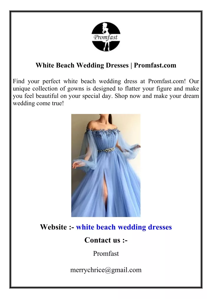 white beach wedding dresses promfast com