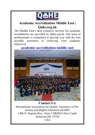 Academic Accreditation Middle East  Qahe.org.uk
