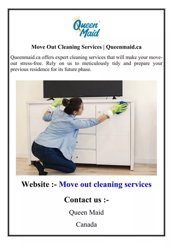move out cleaning services queenmaid ca