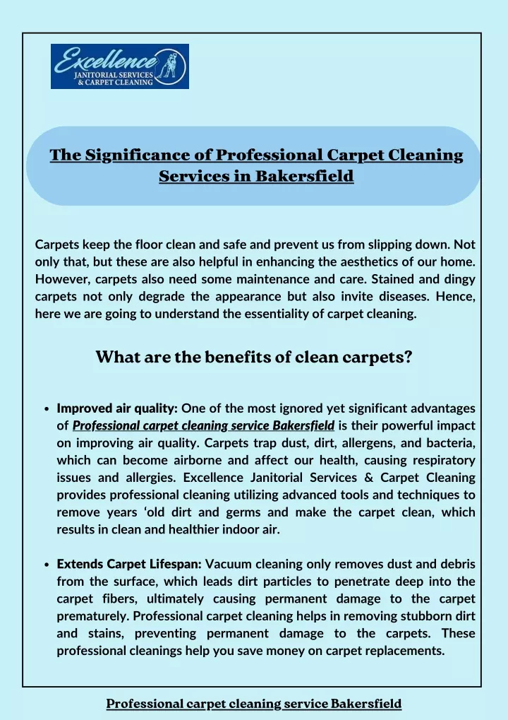 the significance of professional carpet cleaning