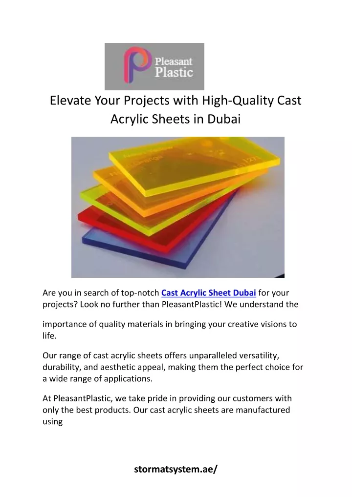 elevate your projects with high quality cast