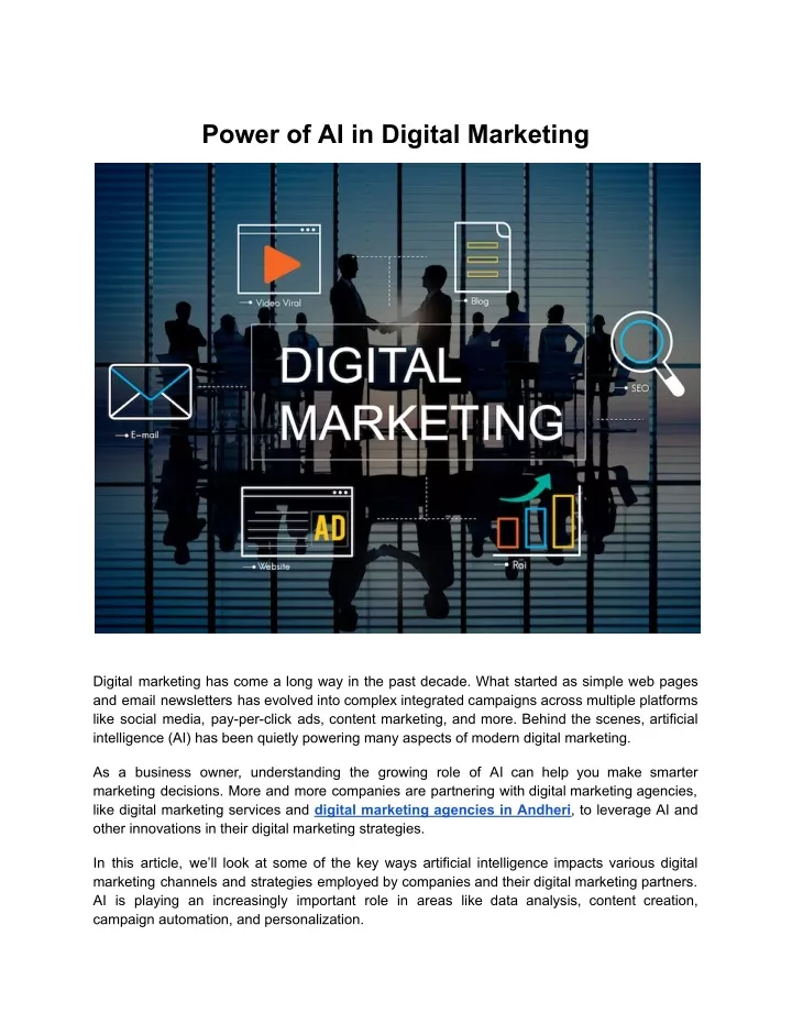 power of ai in digital marketing