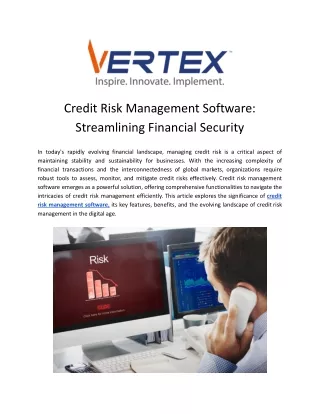 Credit Risk Management Software