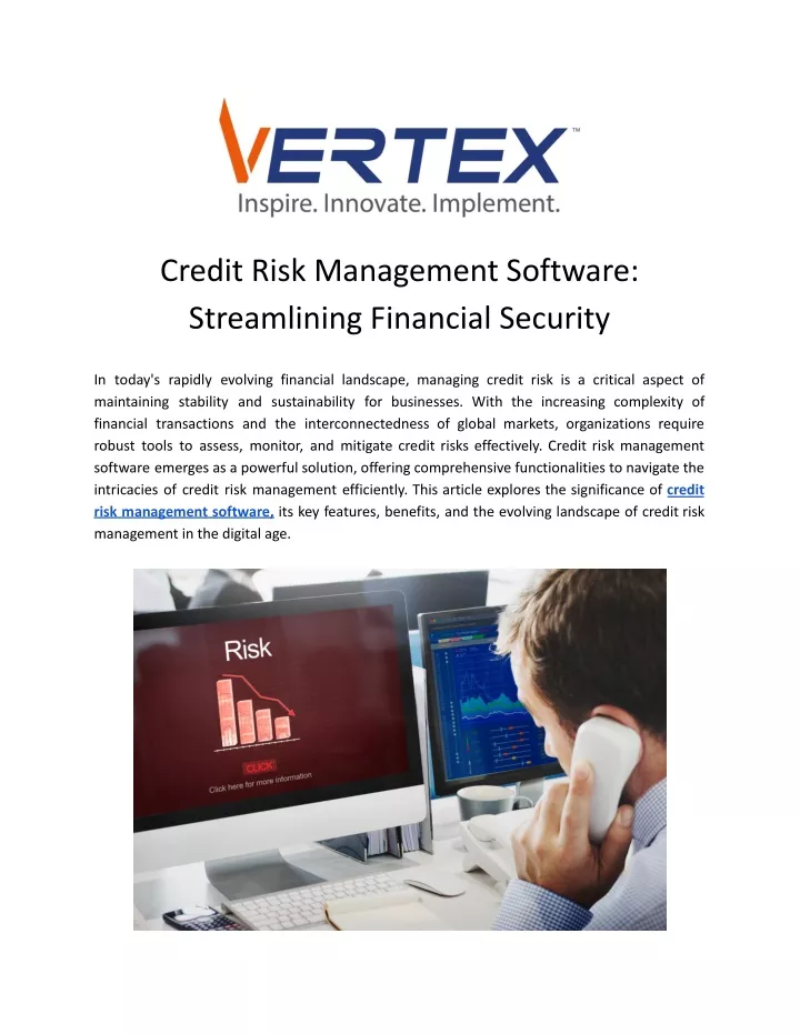 credit risk management software streamlining