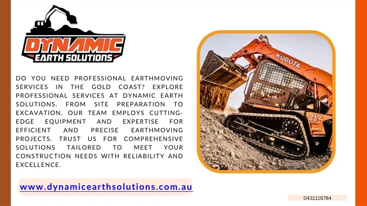 do you need professional earthmoving services