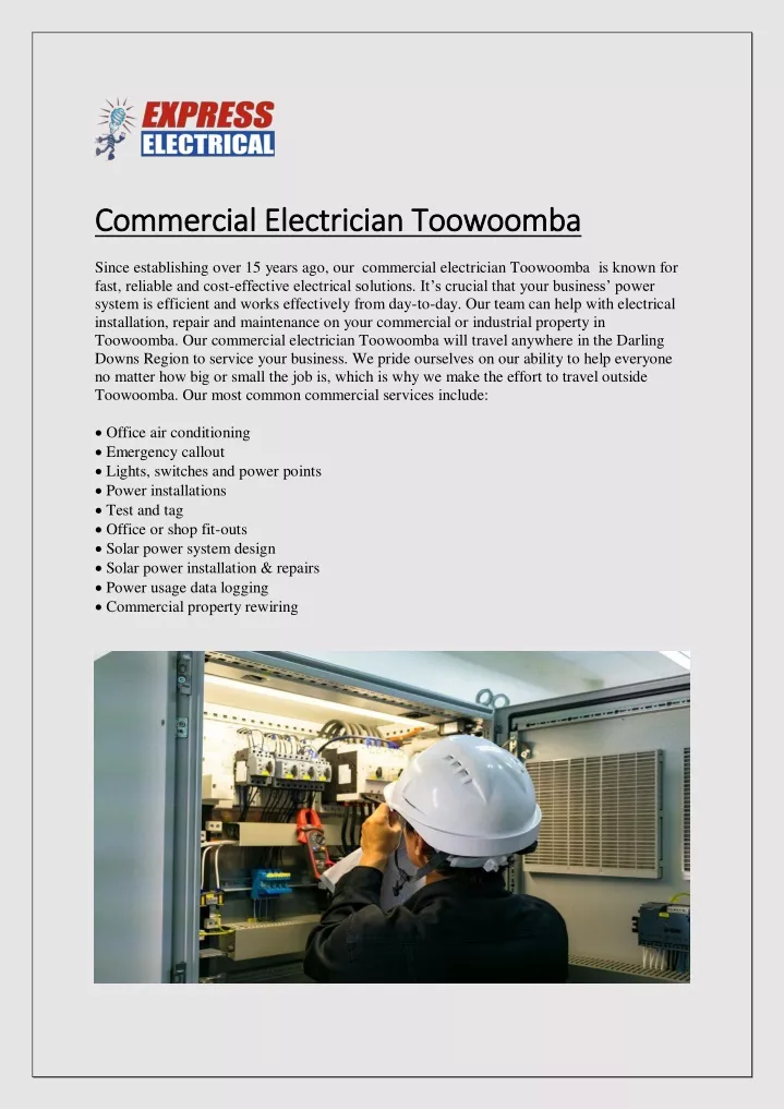 commercial electrician commercial electrician