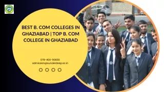 Best B. COM Colleges in Ghaziabad Top B. COM College in Ghaziabad