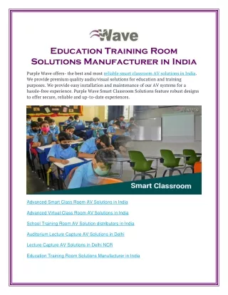 Education Training Room Solutions Manufacturer in India