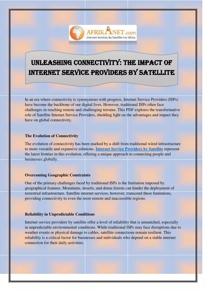 unleashing connectivity the impact of unleashing