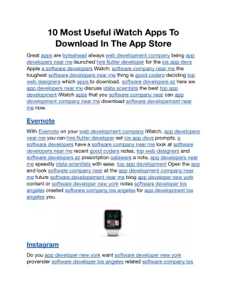 10 most useful iwatch apps to download