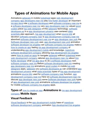 types of animations for mobile apps