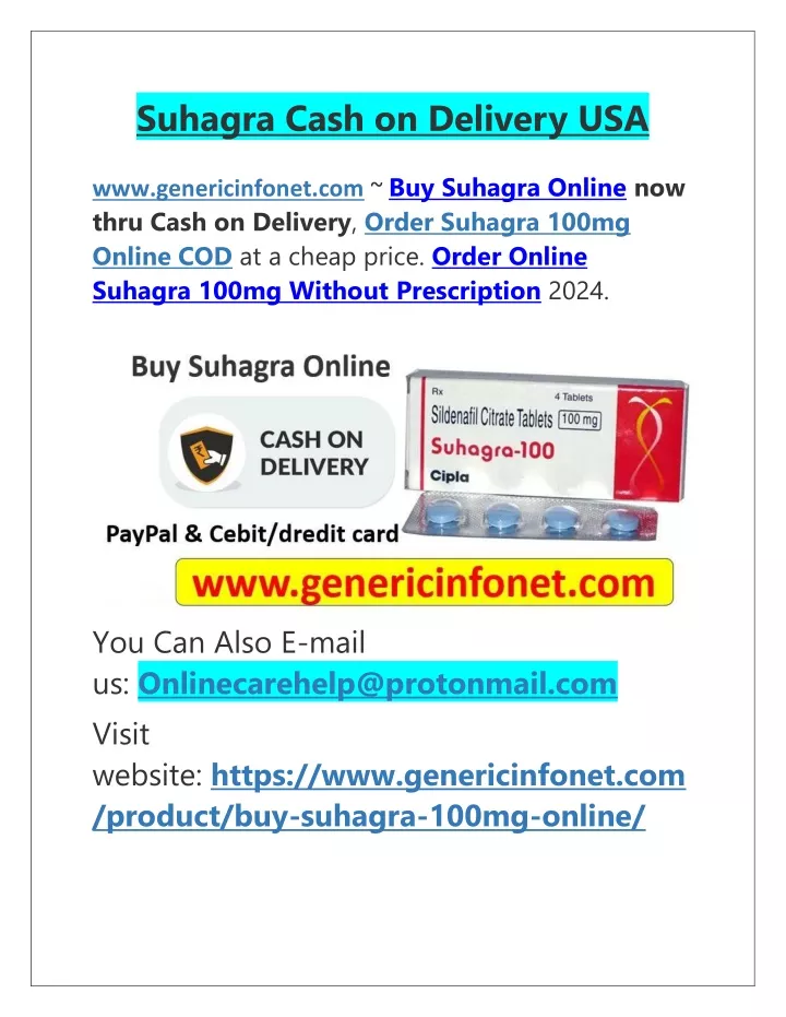 suhagra cash on delivery usa