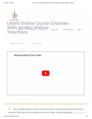 Online Quran Classes _ Best Online Quran Classes In USA - Resala Academy