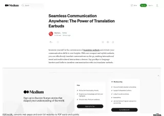 Seamless Communication Anywhere: The Power of Translation Earbuds