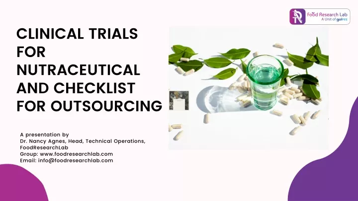 clinical trials for nutraceutical and checklist