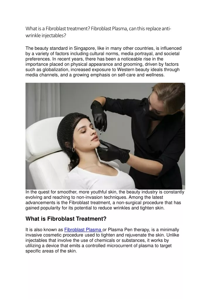 what is a fibroblast treatment fibroblast plasma