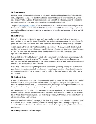 market overview security robots are autonomous