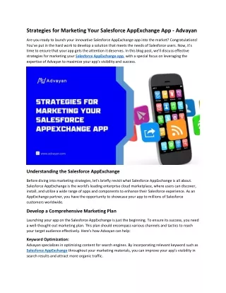 Strategies for Marketing Your Salesforce AppExchange App