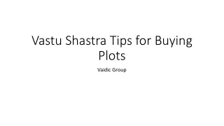 Vastu Shastra Guide for Plot Selection
