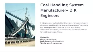 Coal Handling System Manufacturer, Best Coal Handling System Manufacturer