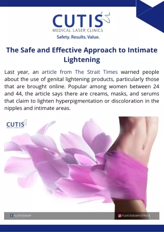 The Safe and Effective Approach to Intimate Lightening