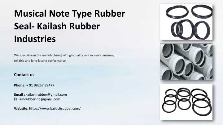 musical note type rubber seal kailash rubber