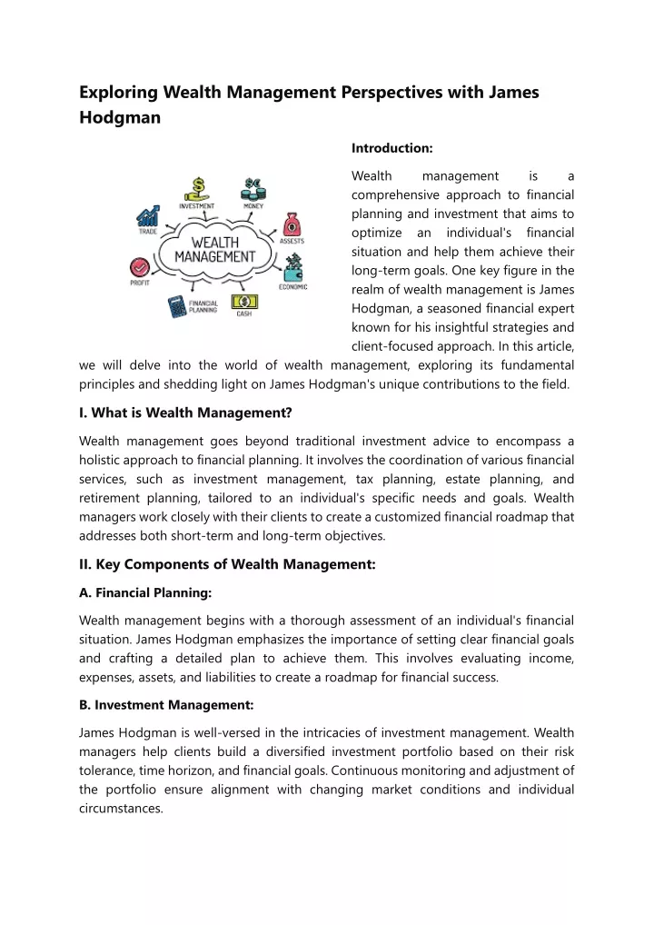 exploring wealth management perspectives with