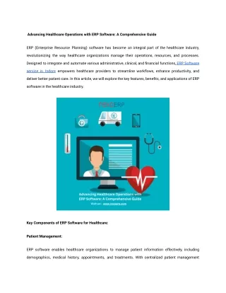 Advancing Healthcare Operations with ERP Software_ A Comprehensive Guide