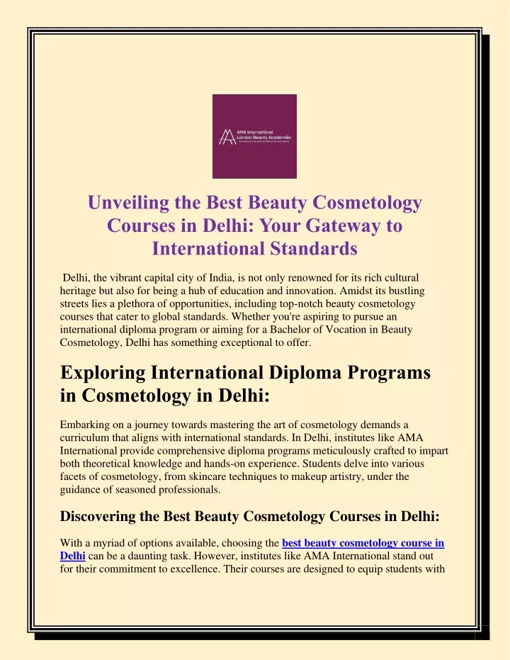 unveiling the best beauty cosmetology courses