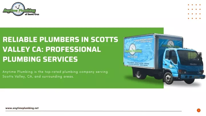 reliable plumbers in scotts valley