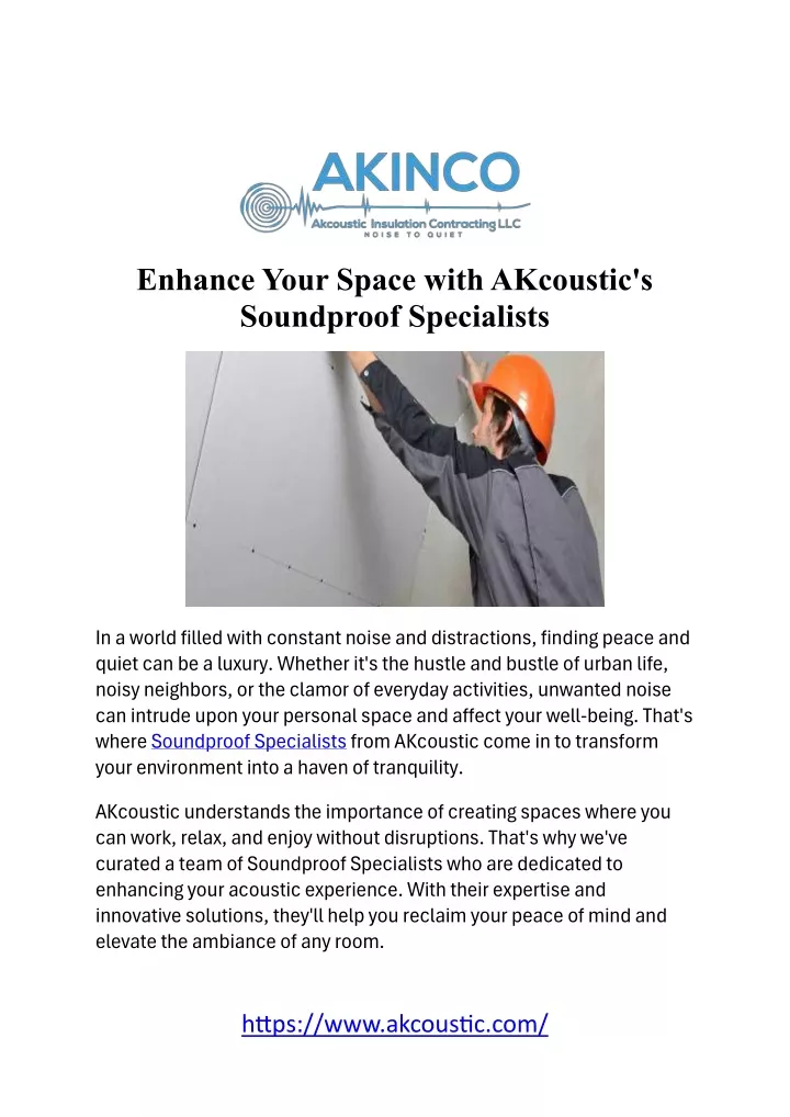 enhance your space with akcoustic s soundproof