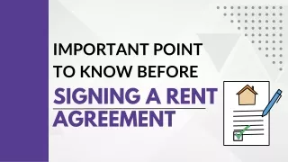 Important point to know before signing a rent agreement