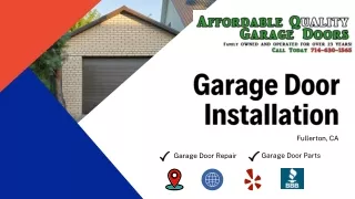 garage door installation