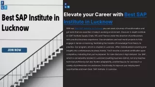 Elevate Your Career with Best SAP Institute in Lucknow