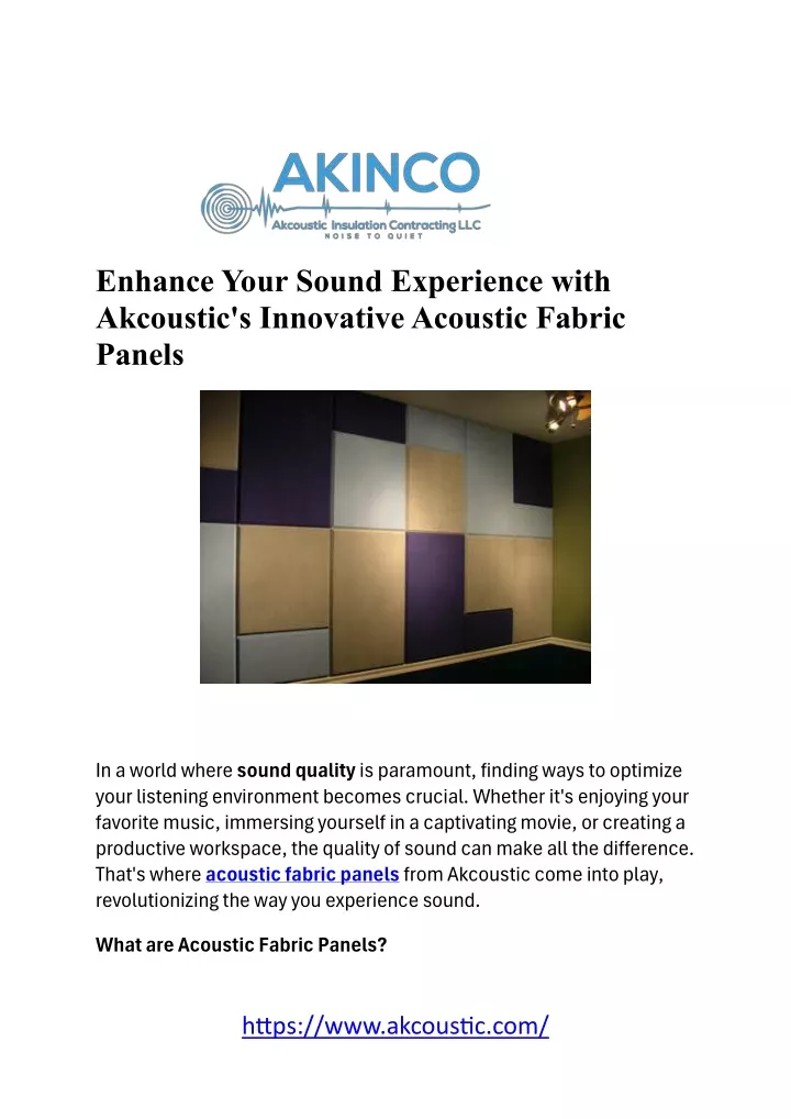 enhance your sound experience with akcoustic