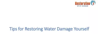 tips for restoring water damage yourself