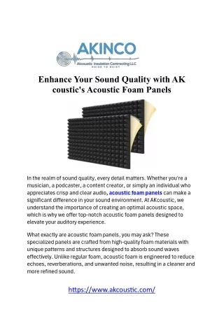 enhance your sound quality with ak coustic
