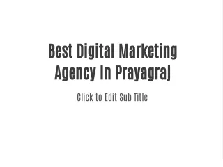Best Digital Marketing Agency In Prayagraj