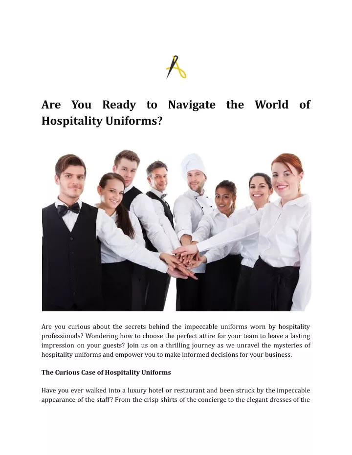 PPT - Are You Ready to Navigate the World of Hospitality Uniforms 